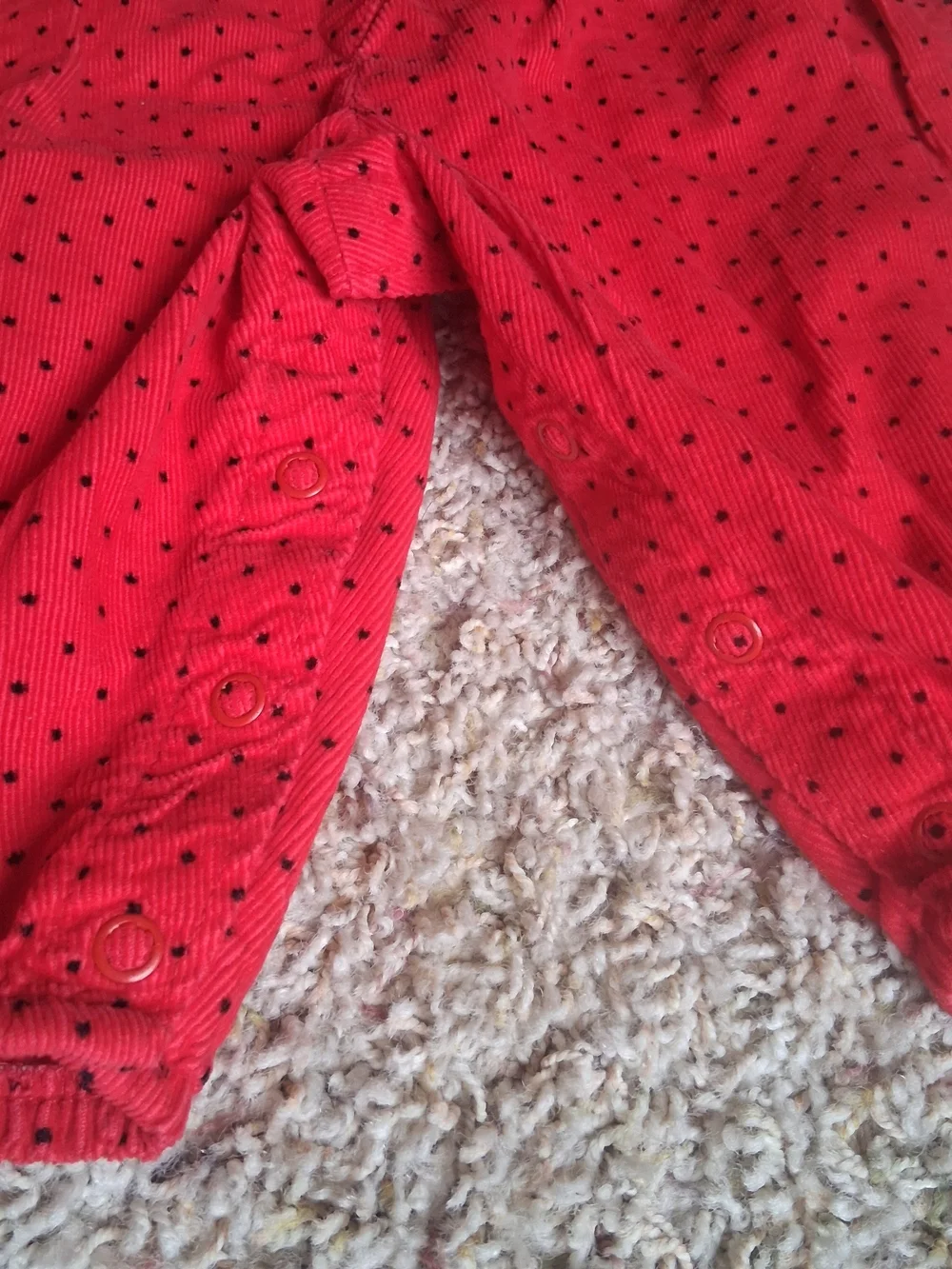 Vintage OshKosh B'gosh 12M Romper Polka Dot Overalls Heirloom Baby Cottagecore